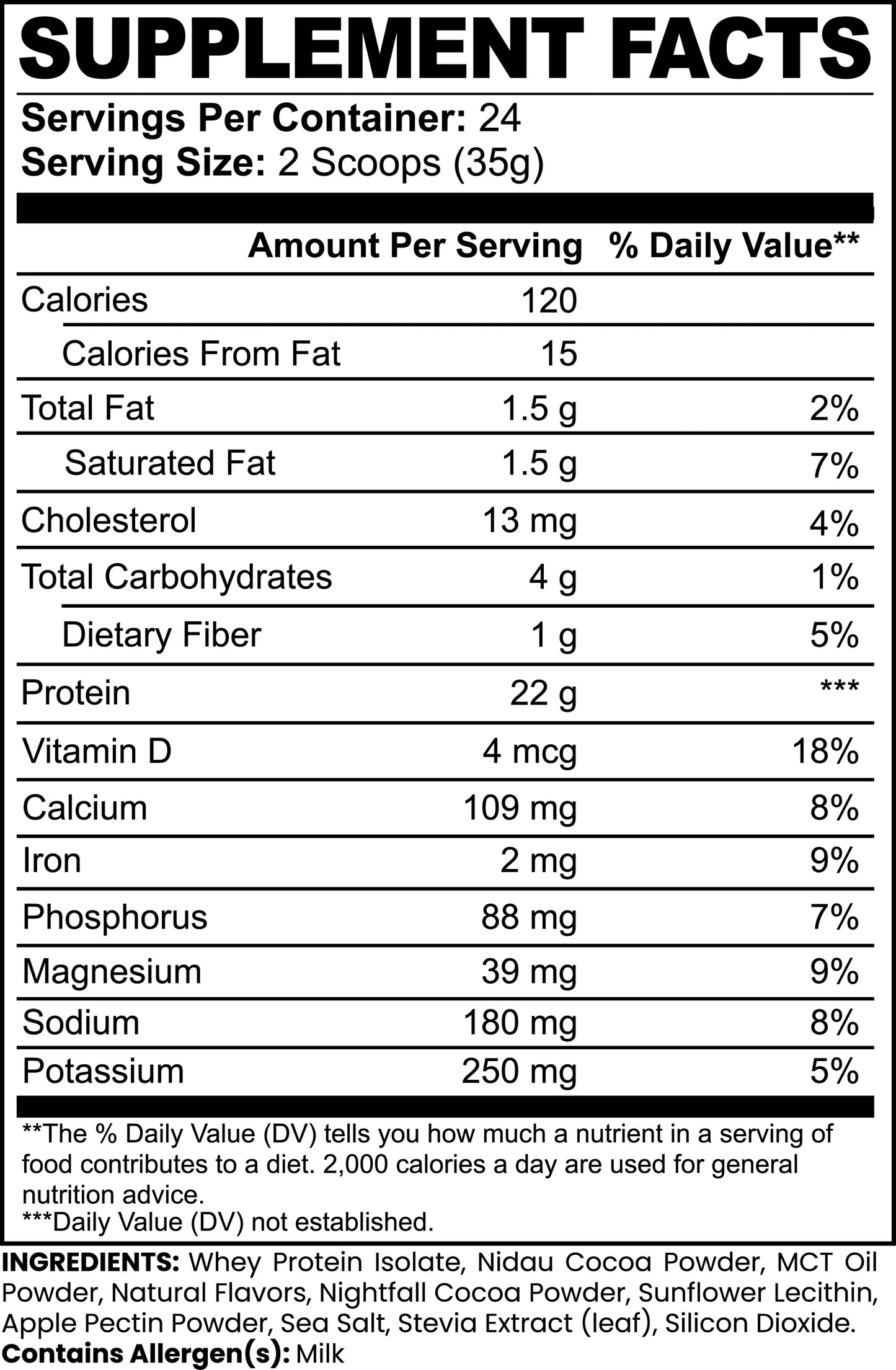 Advanced 100% Whey Protein Isolate (Chocolate) My Health First Company LLC