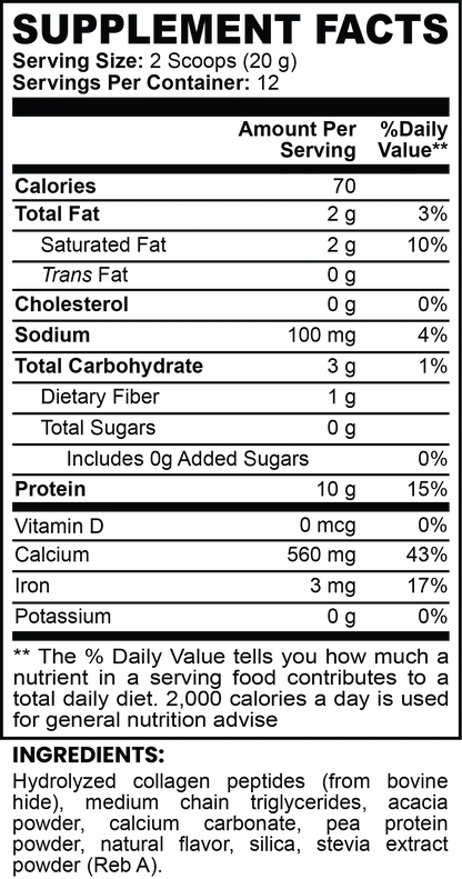 Grass-Fed Collagen Creamer (Vanilla) My Health First Company LLC